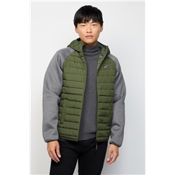 Anorak con capucha Caqui y gris