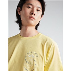 T-shirt, Men, Yellow