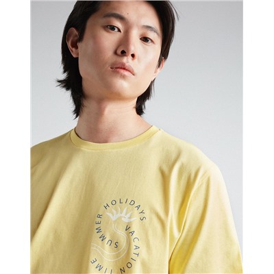T-shirt, Men, Yellow