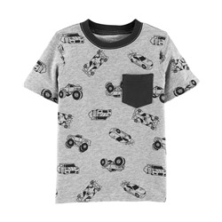 Race Car Slub Jersey Pocket Tee