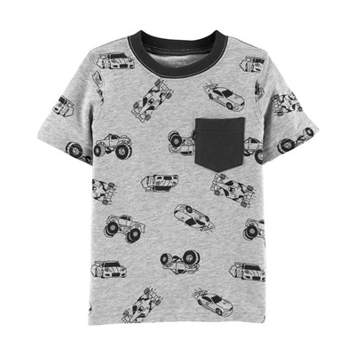 Race Car Slub Jersey Pocket Tee