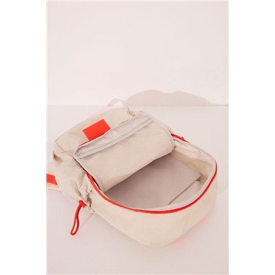 Mochila viaje nylon beige