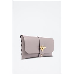 Bandolera de piel - Gris - Firenze Artegiani