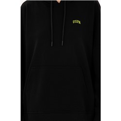 Kadın Siyah Kapüşonlu Basic Sweatshirt