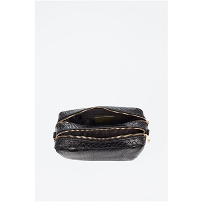 Bandolera de piel Degna Negro