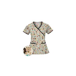 UA Fall Favorite Black Mock Wrap Scrub Top