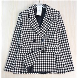 Тканый блейзер в контрастную клетку