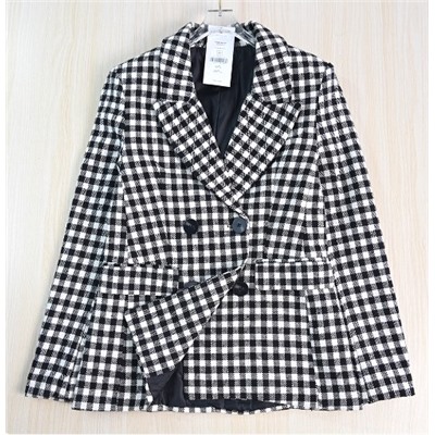 Тканый блейзер в контрастную клетку