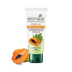 BIOTIQUE Papaya Deep Cleanse Face Wash Гель для глубокого очищения кожи лица с папайей 150мл