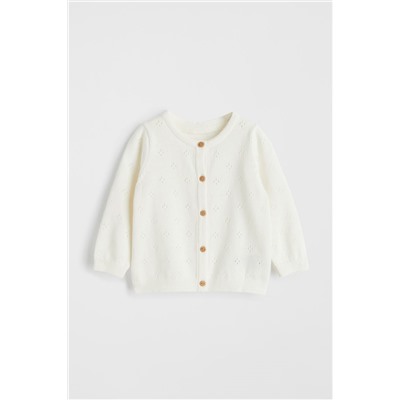 Baumwoll-Pointelle-Cardigan