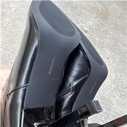 Демисезонные сапоги Bershk*a в ковбойском стиле на высоком каблуке с острым носком. Экспорт