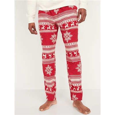 Printed Flannel Pajama Pants for Men