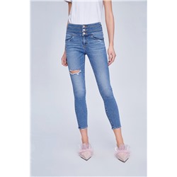 Vaquero slim fit 7/8 Azul