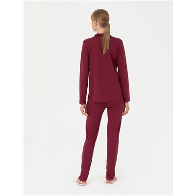 Bordo Pijama Takımı