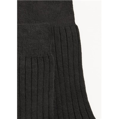 Kurze gerippte Herrensocken mit Cashmere