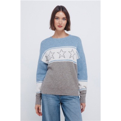 Jersey intarsia estrellas