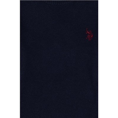 Erkek Çocuk Lacivert Basic Bisiklet Yaka Kazak