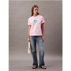 New Arrival Faded Flower Graphic Boxy T-Shirt