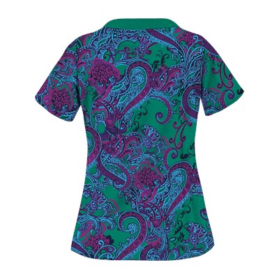 UA French Twist Edgy Emerald Scrub Top