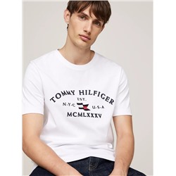Embroidered Tommy Arch Logo T-Shirt