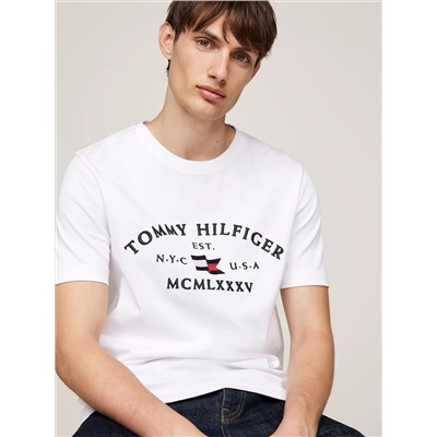Embroidered Tommy Arch Logo T-Shirt