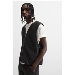 CHALECO DENIM BOLSILLOS