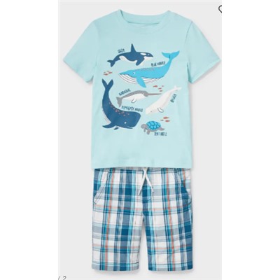 Set - Kurzarmshirt und Shorts - Bio-Baumwolle