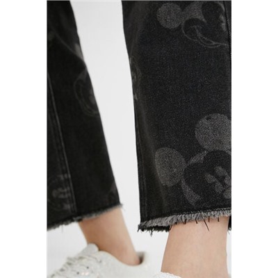 Pantalón vaquero boyfriend Mickey Mouse