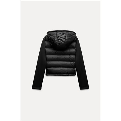 NEOPRENE-EFFECT PADDED JACKET