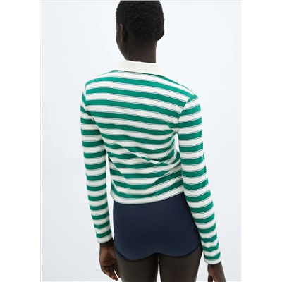Polo cuello pico rayas