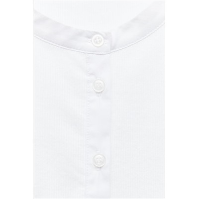 RIBBED T-SHIRT WITH BUTTONS