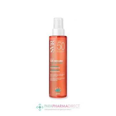 SVR Sun Secure SPF50 Huile Solaire Biodégradable Sèche Visage Corps Cheveux 200ml