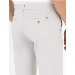 Açık Gri Regular Fit Kanvas Pantolon