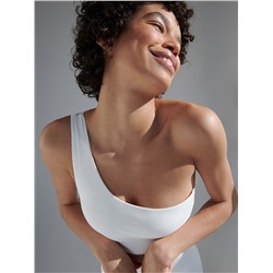 Einarmiges Top mit Blumenmuster