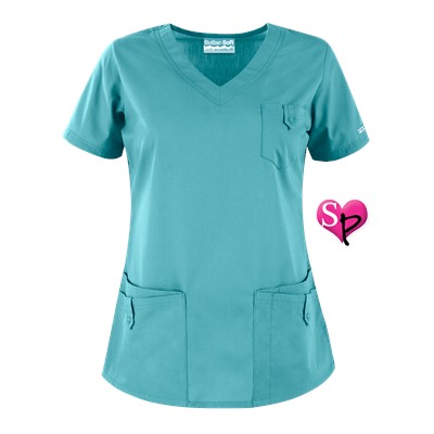 Butter-Soft Scrubs by UA™ Women's Rounded V-Neck 5-Pocket Top