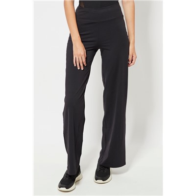Pantalón regular fit cintura alta - Negro