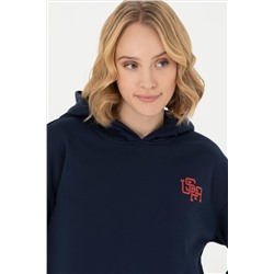 Kadın Lacivert Kapüşonlu Sweatshirt