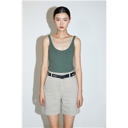 Crop top Caqui