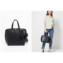 Bolso de piel Mini Maison Héritage - Negro