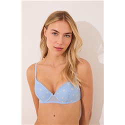 GORGEOUS Sujetador push up tul bordado azul