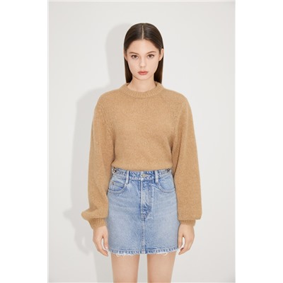 Jersey de lana y mohair Camel