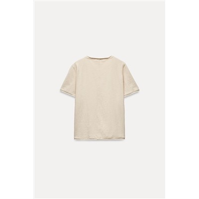 SLUB KNIT COTTON T-SHIRT