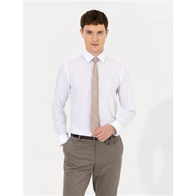 Beyaz Slim Fit Uzun Kollu Klasik Gömlek
