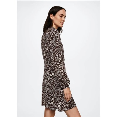Vestido fluido estampado -  Mujer | MANGO OUTLET España