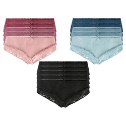 esmara Damen Hipster, 5 Stück, mit Spitze