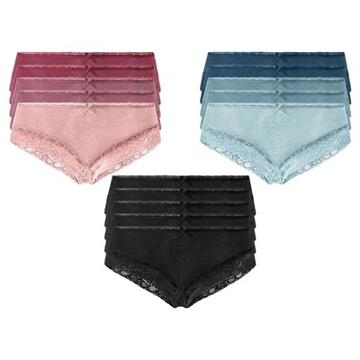 esmara Damen Hipster, 5 Stück, mit Spitze