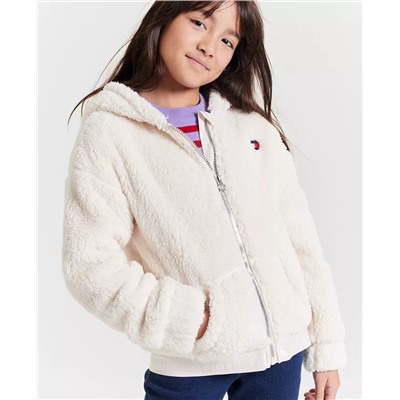 Tommy Hilfiger Big Girls Minky Zip Front Hoodie