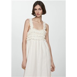 Vestido tirantes detalle flecos