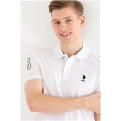U.S. Polo Assn. Erkek Beyaz Polo Yaka Basic T-shirt 50264891-VR049