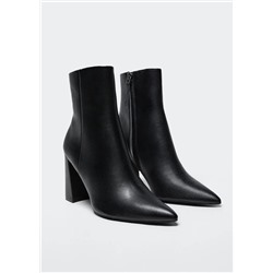Botín punta tacón bloque -  Mujer | MANGO OUTLET Melilla